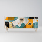 ABSTRACT FACES 3-Door Sideboard