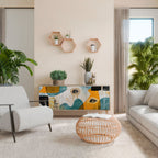 ABSTRACT FACES 3-Door Sideboard