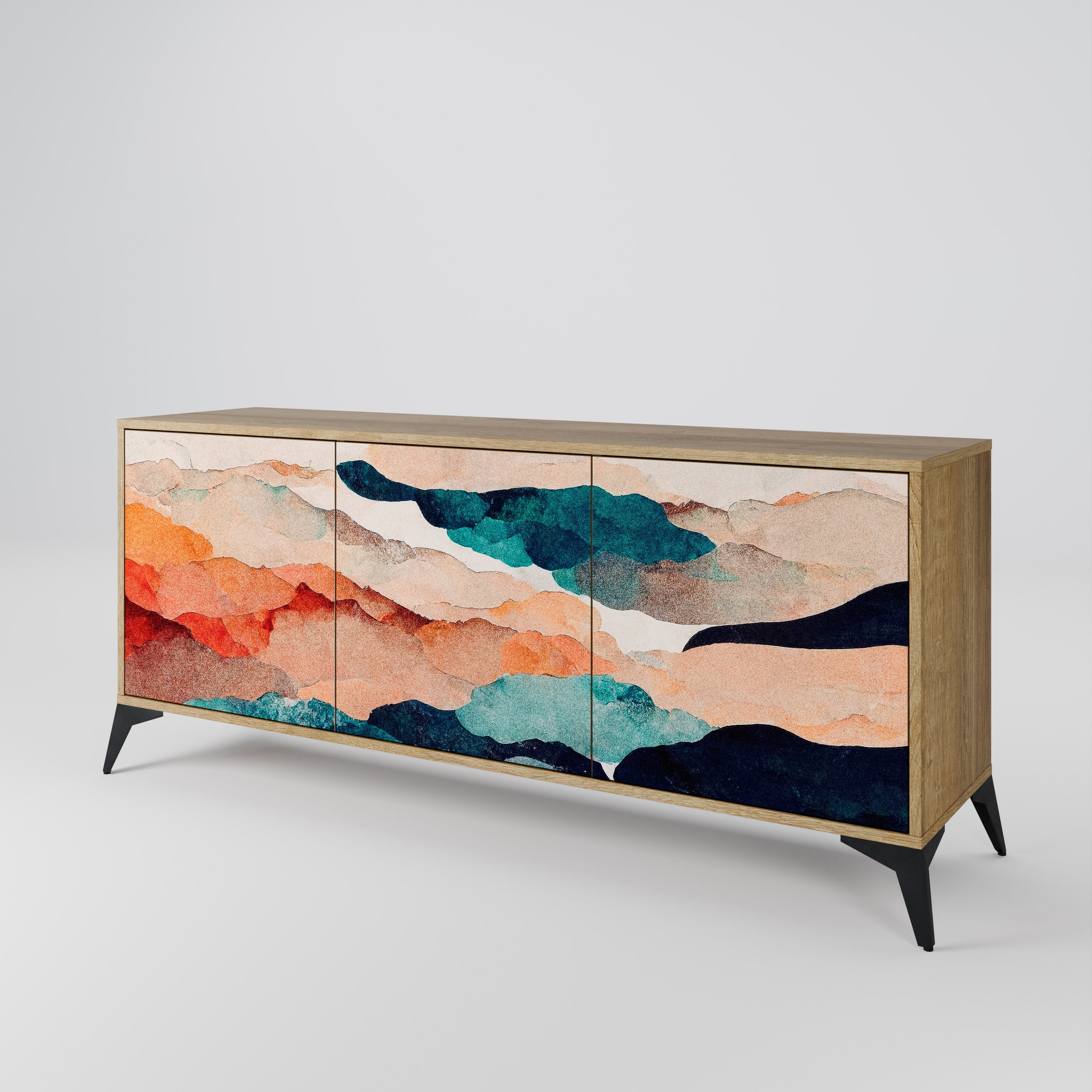ABSTRACT LANDSCAPE 3-Door Sideboard