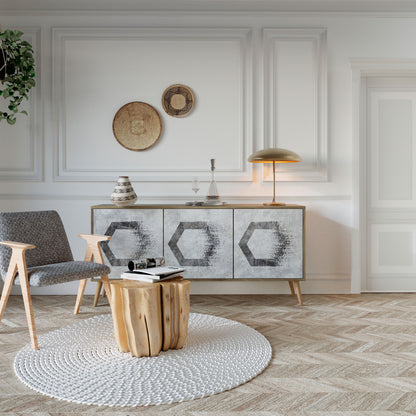 HEXAGONAL FIGURES 3-Door Sideboard
