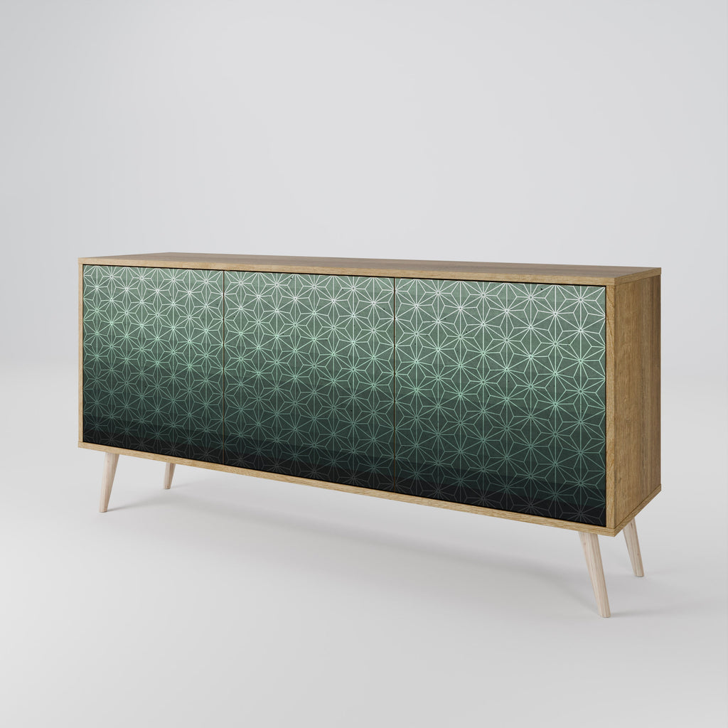 ORNAMENTAL GLIMMER 3-Door Sideboard in Oak Effect