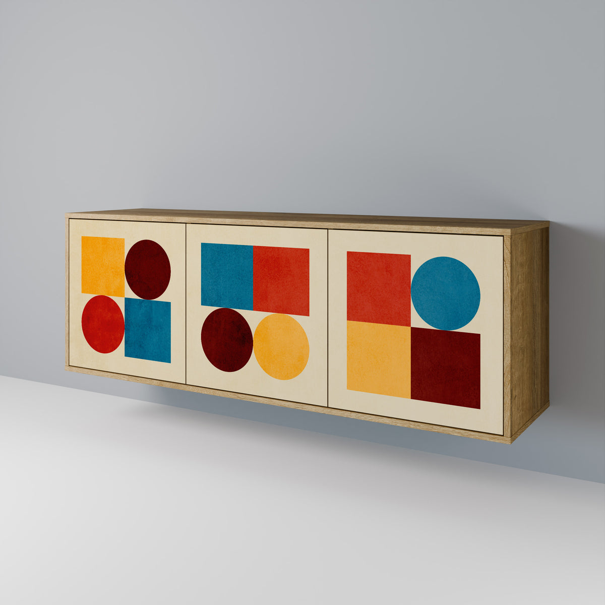 GEOMETRIC PUZZLE Μπουφές 3-θυρών