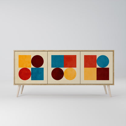 GEOMETRIC PUZZLE Μπουφές 3-θυρών