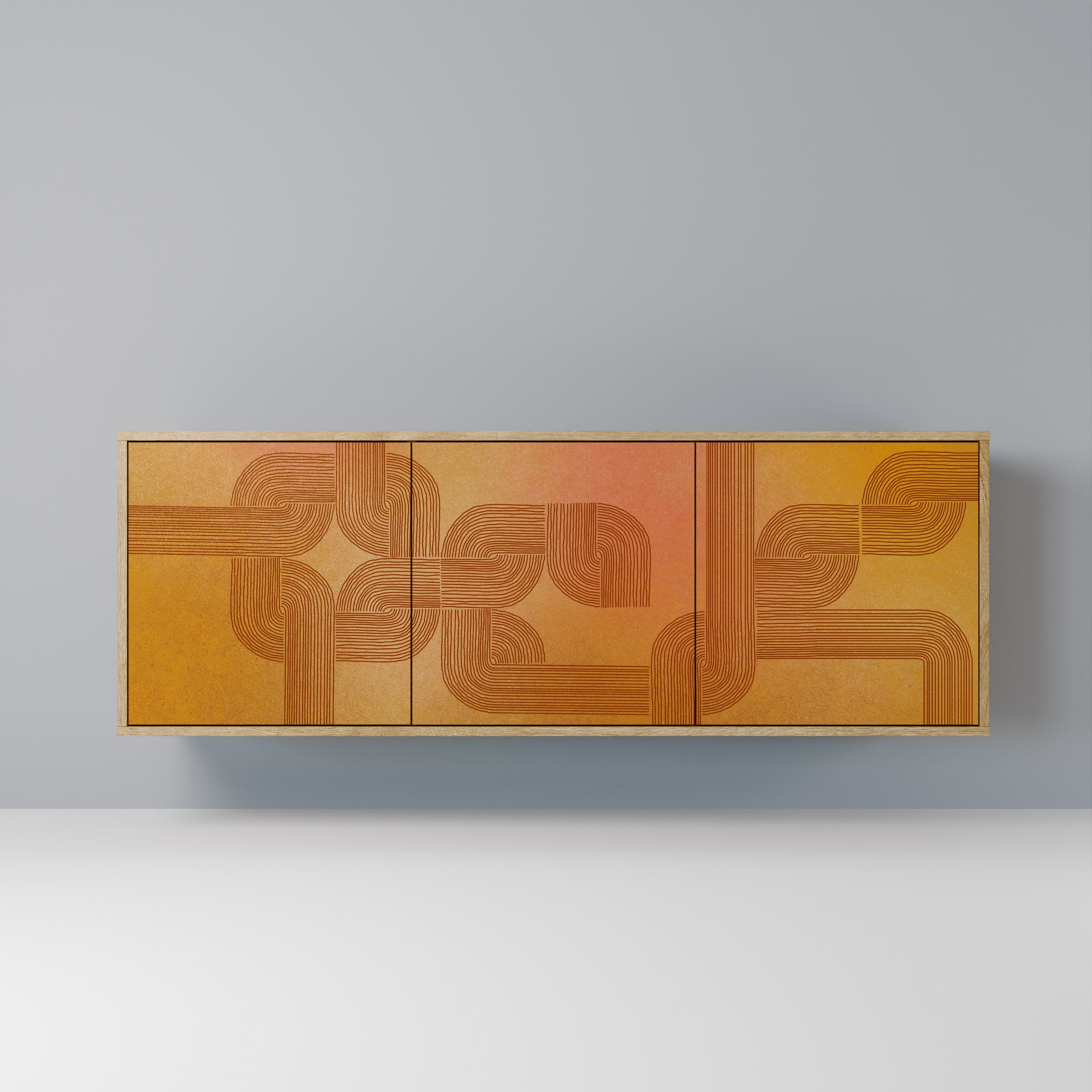 STRENGTHENING RELATION 3-Door Sideboard in Oak Effect