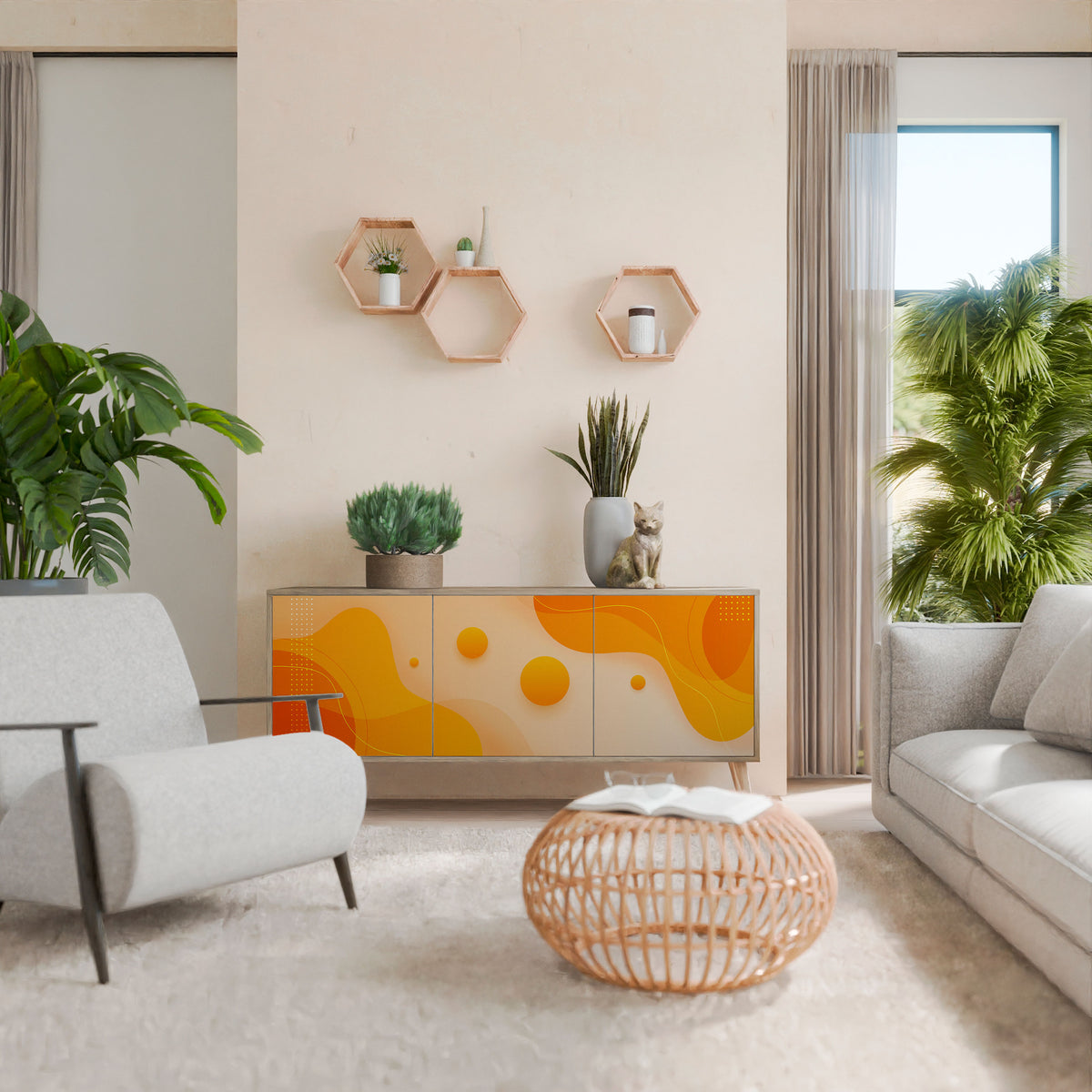 ORANGE ARRANGEMENT Μπουφές 3-θυρών