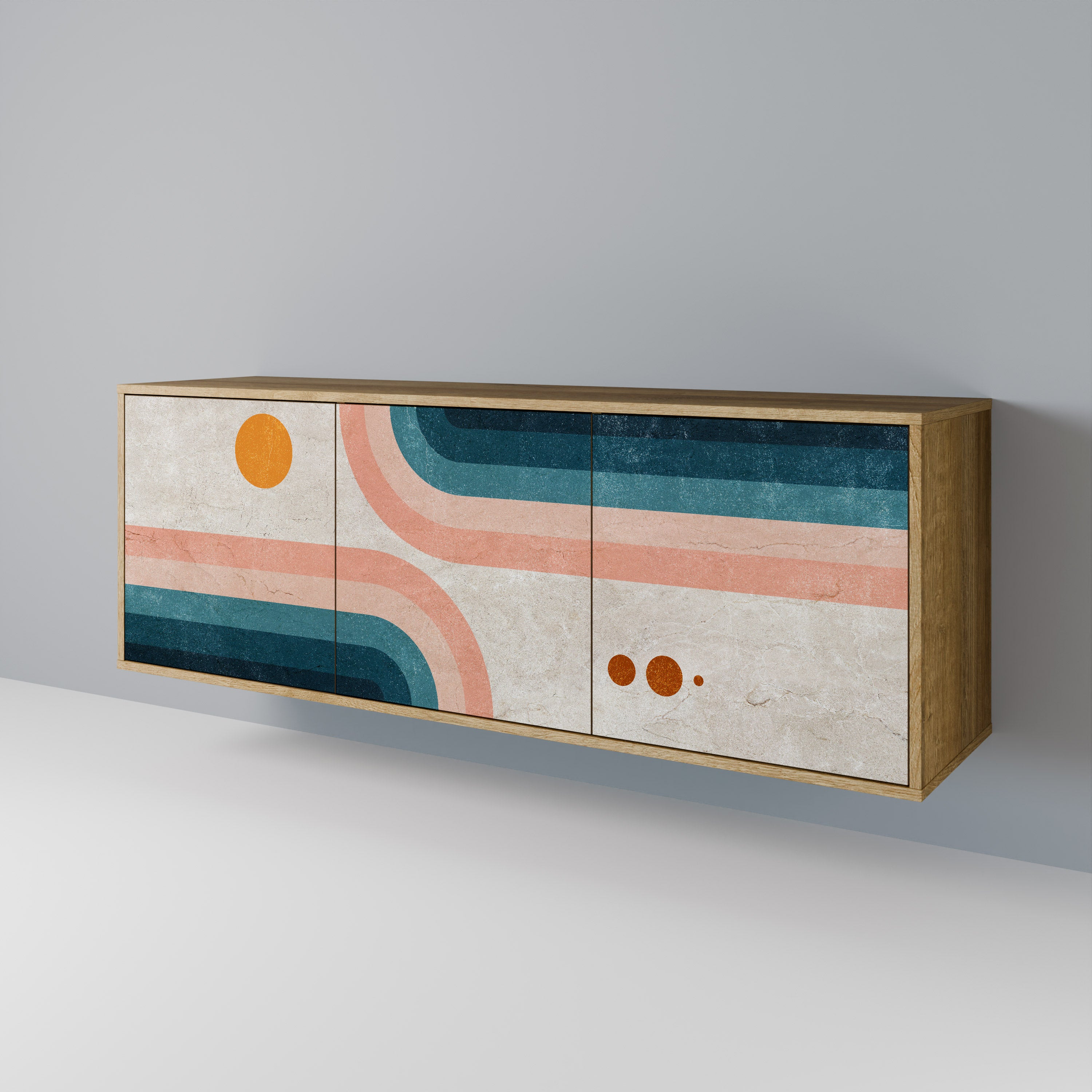 TWO HALVES Μπουφές 3-θυρών