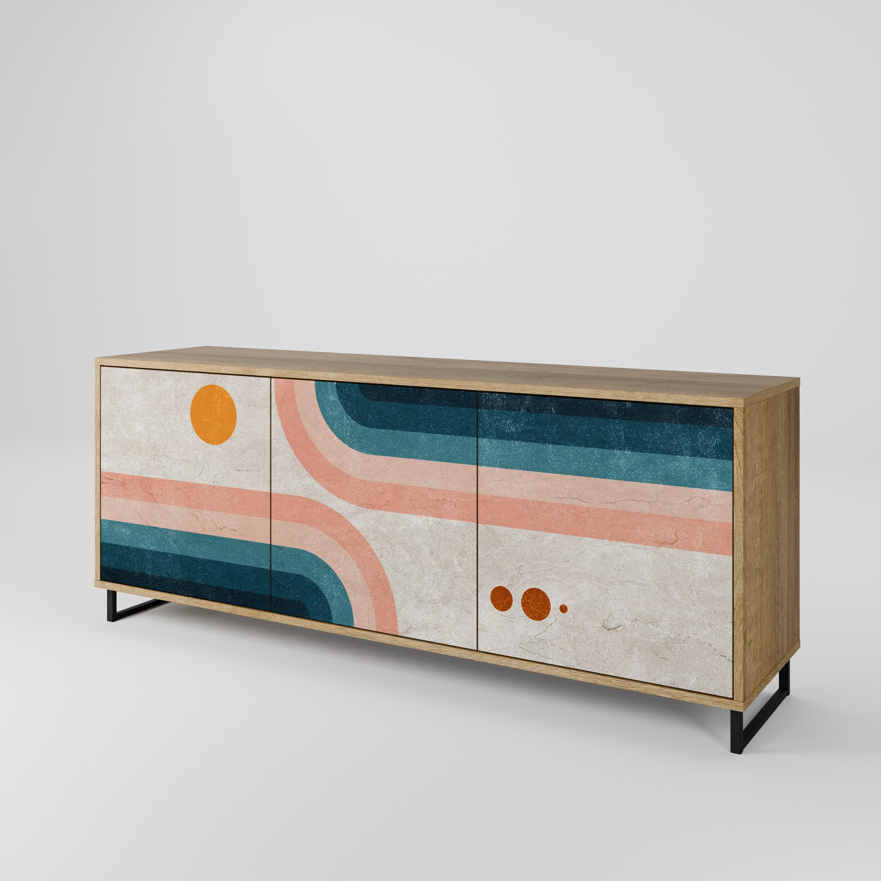 TWO HALVES Μπουφές 3-θυρών