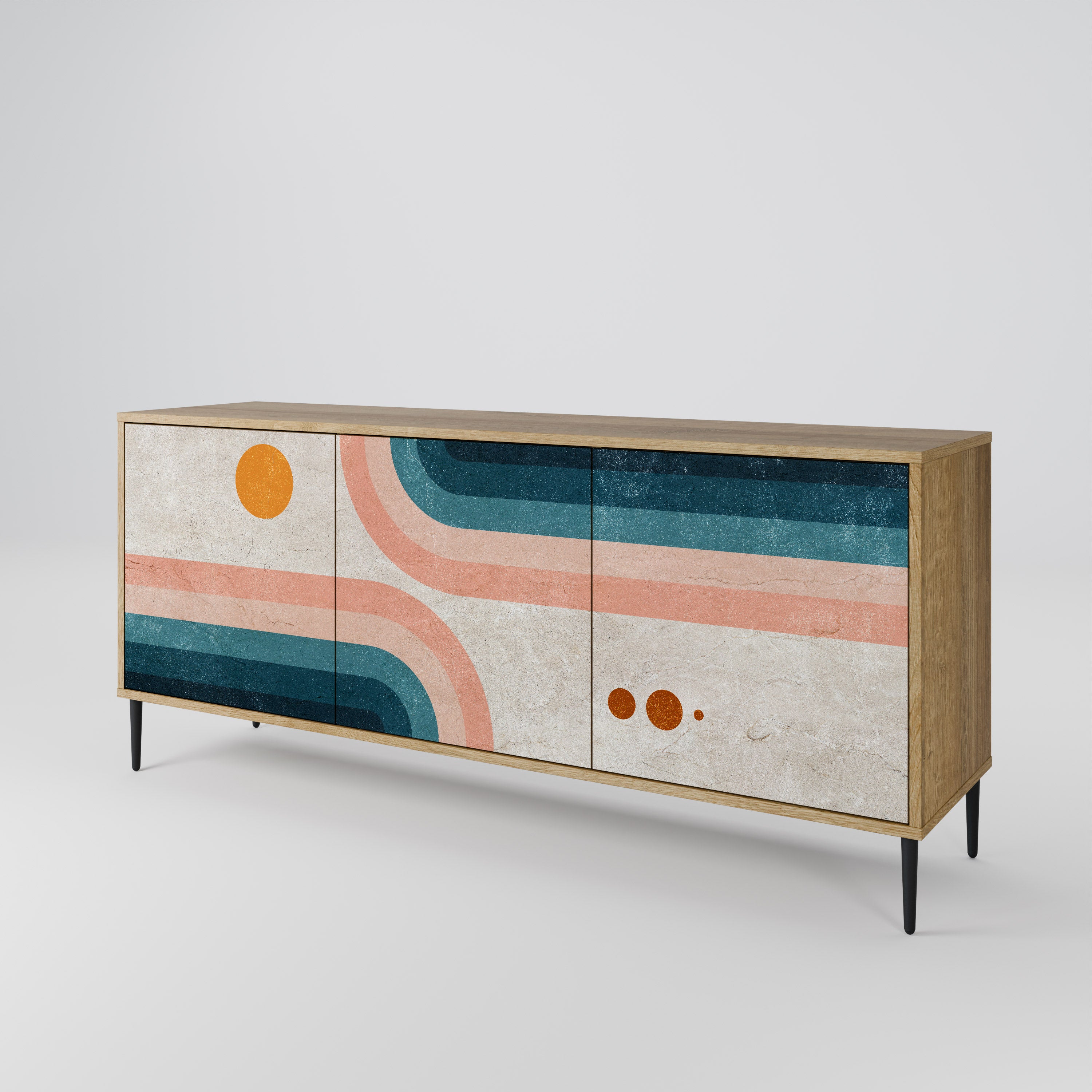 TWO HALVES Μπουφές 3-θυρών