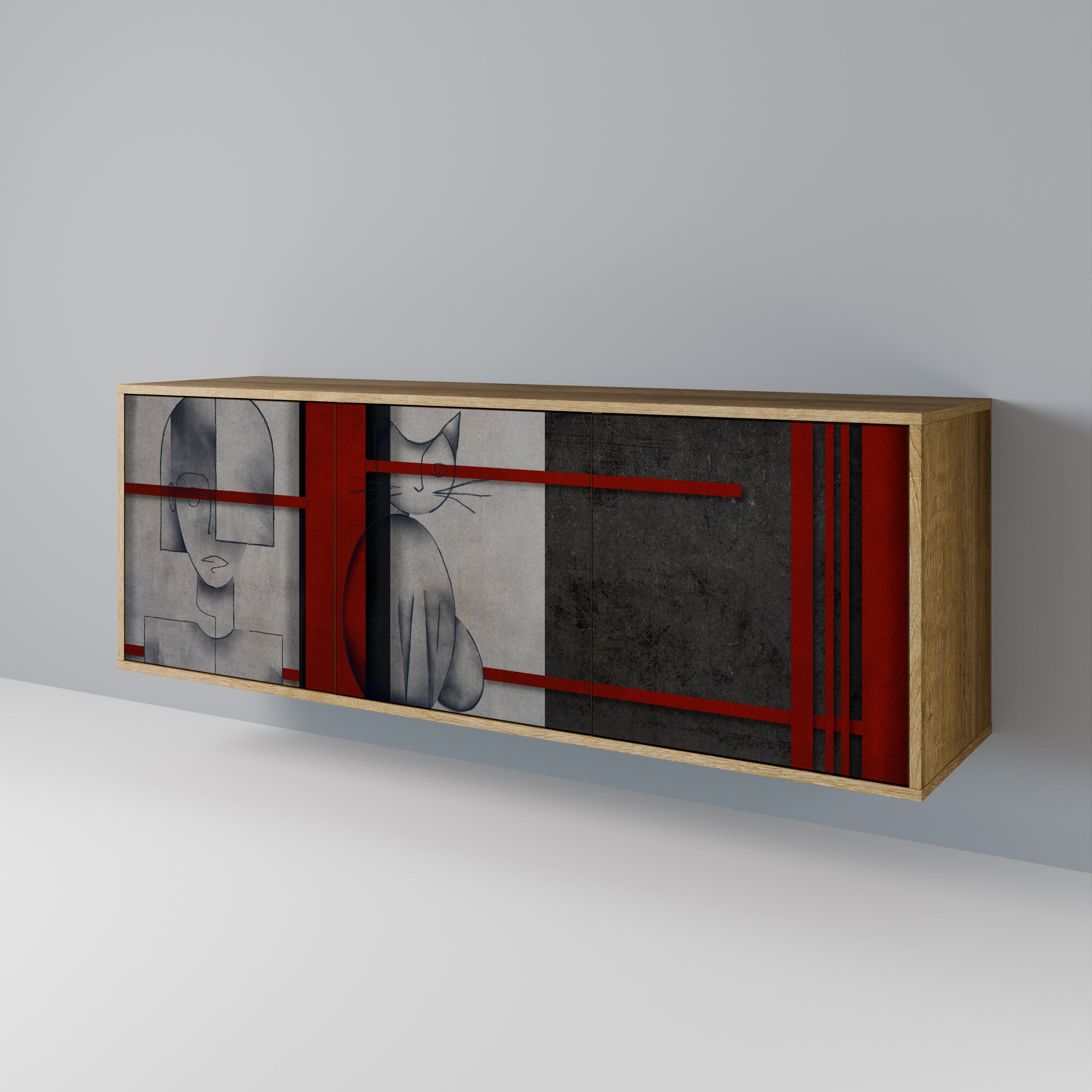 GRAY FIGURES Μπουφές 3-θυρών