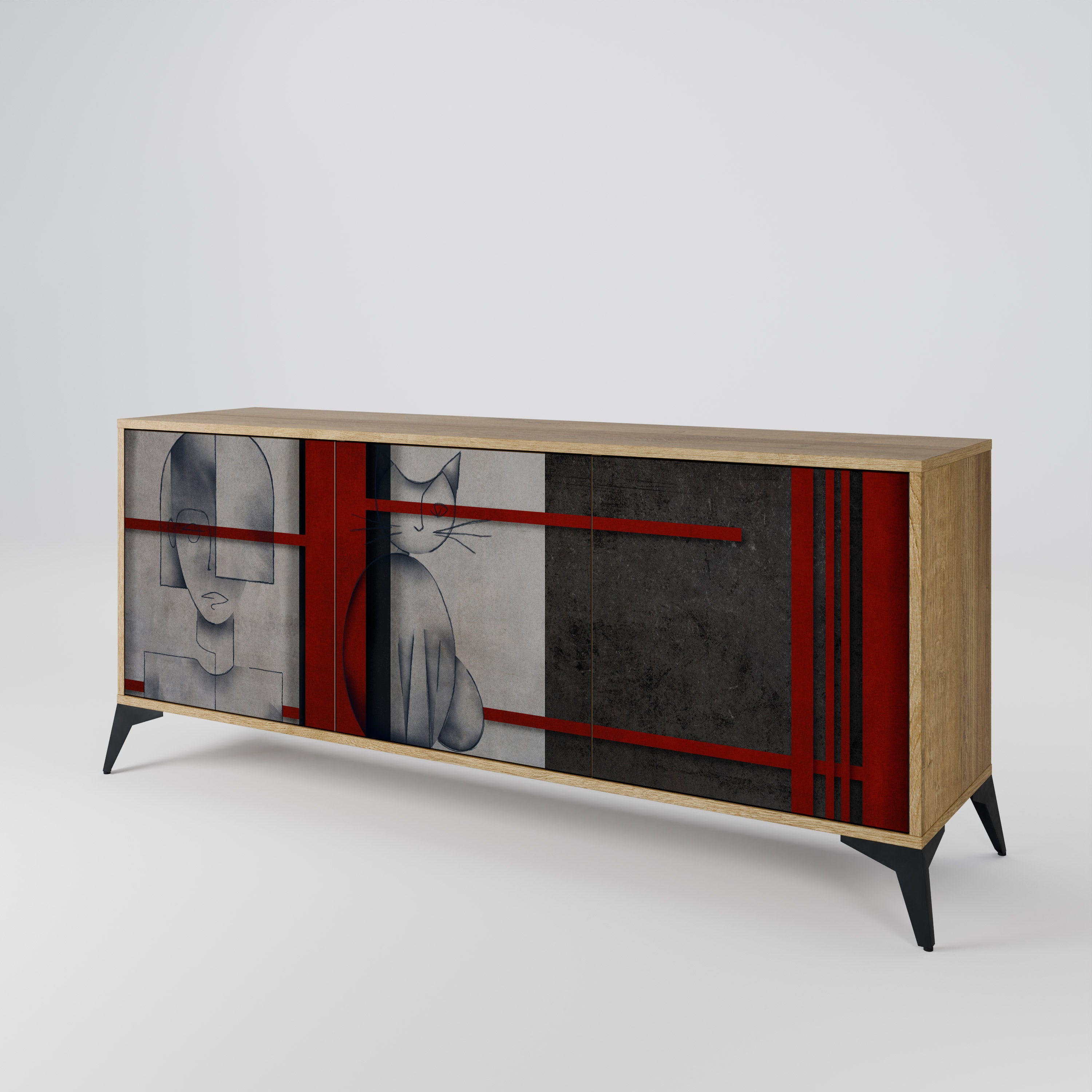 GRAY FIGURES Μπουφές 3-θυρών