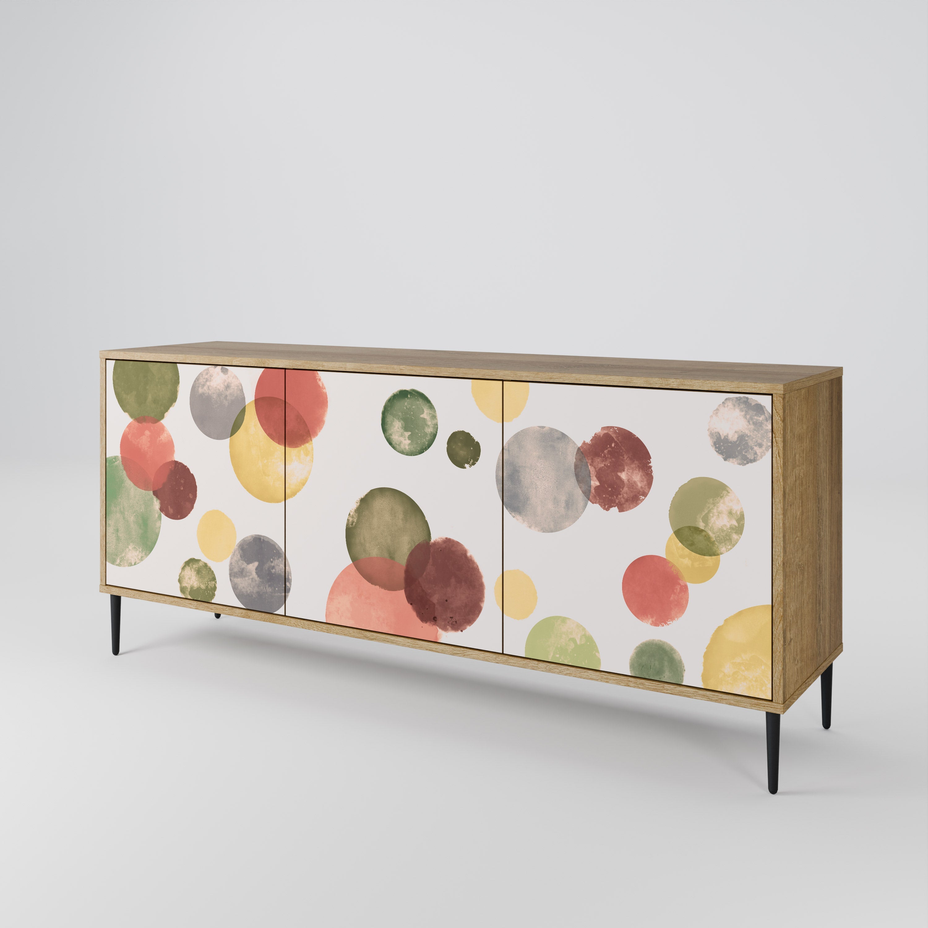 FLEETING HAPPINESS 3-Door Sideboard in Oak Effect