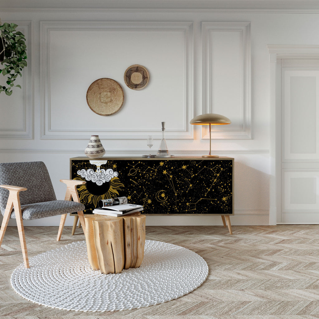 STELLAR CONSTELLATIONS 3-Door Sideboard in Oak Effect
