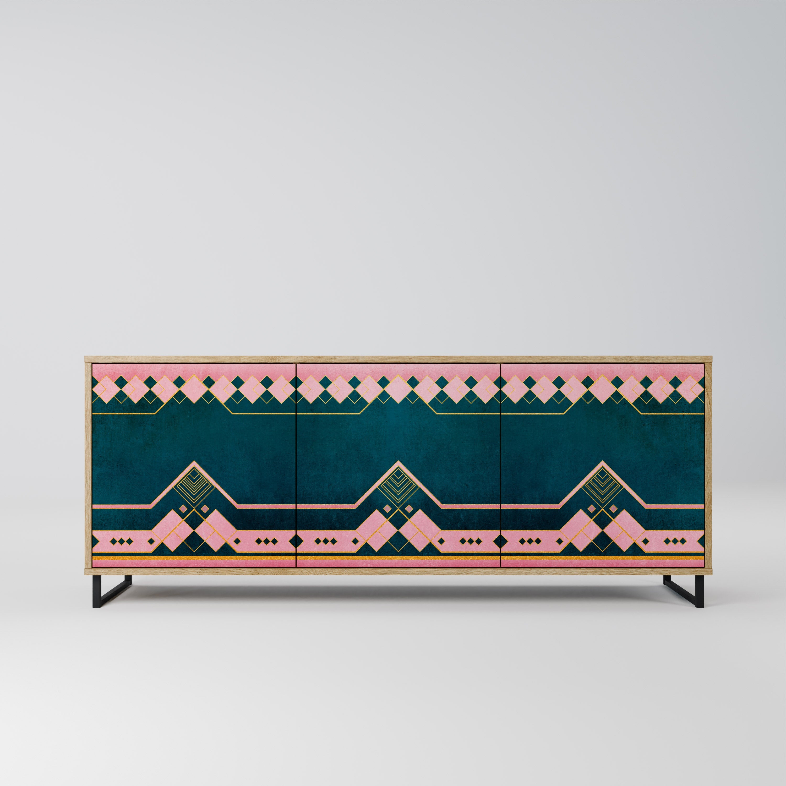 ROYAL COMPOSITION 3-Door Sideboard in Oak Effect
