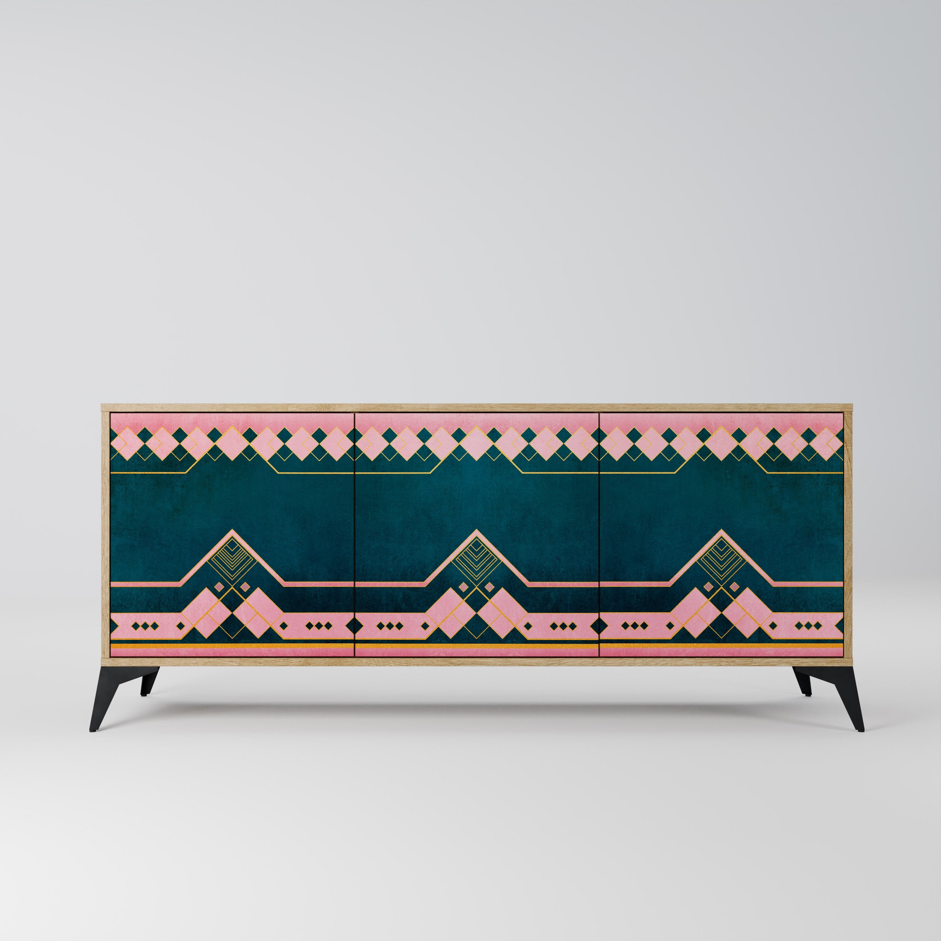 ROYAL COMPOSITION 3-Door Sideboard in Oak Effect