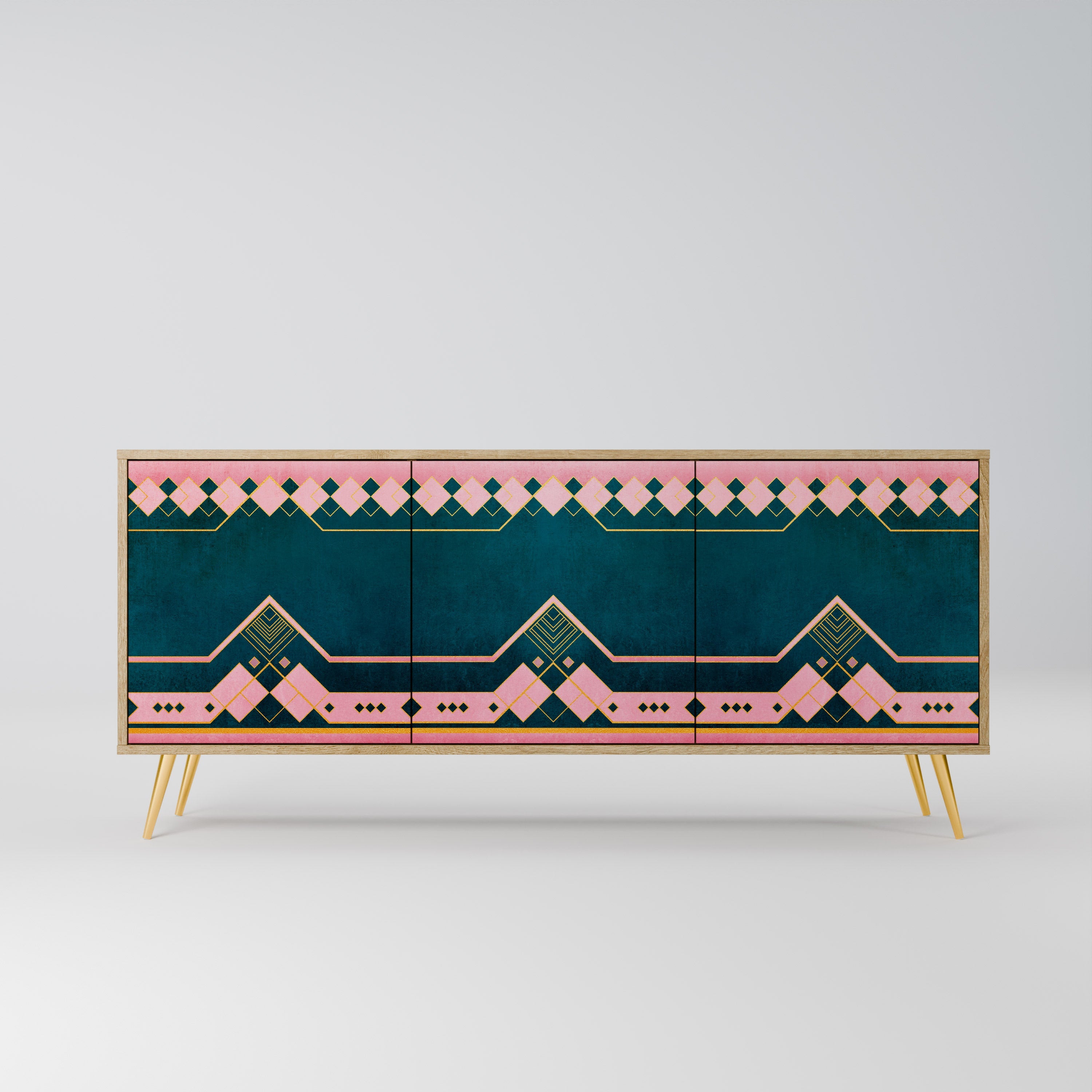 ROYAL COMPOSITION 3-Door Sideboard in Oak Effect