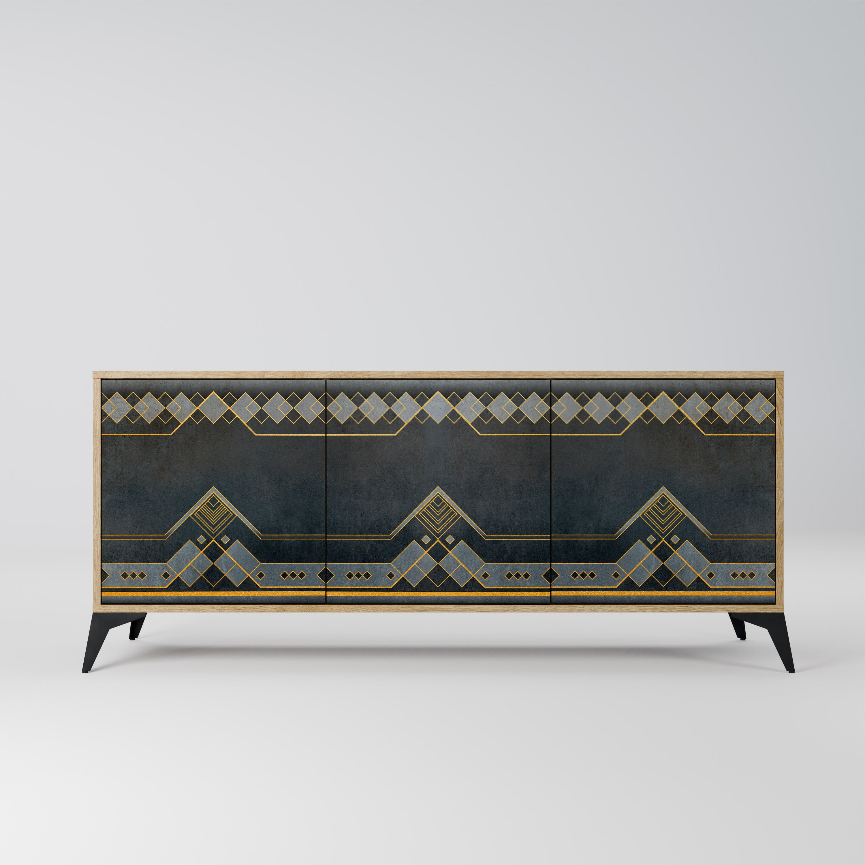 ROYAL ORDINARINESS 3-Door Sideboard in Oak Effect