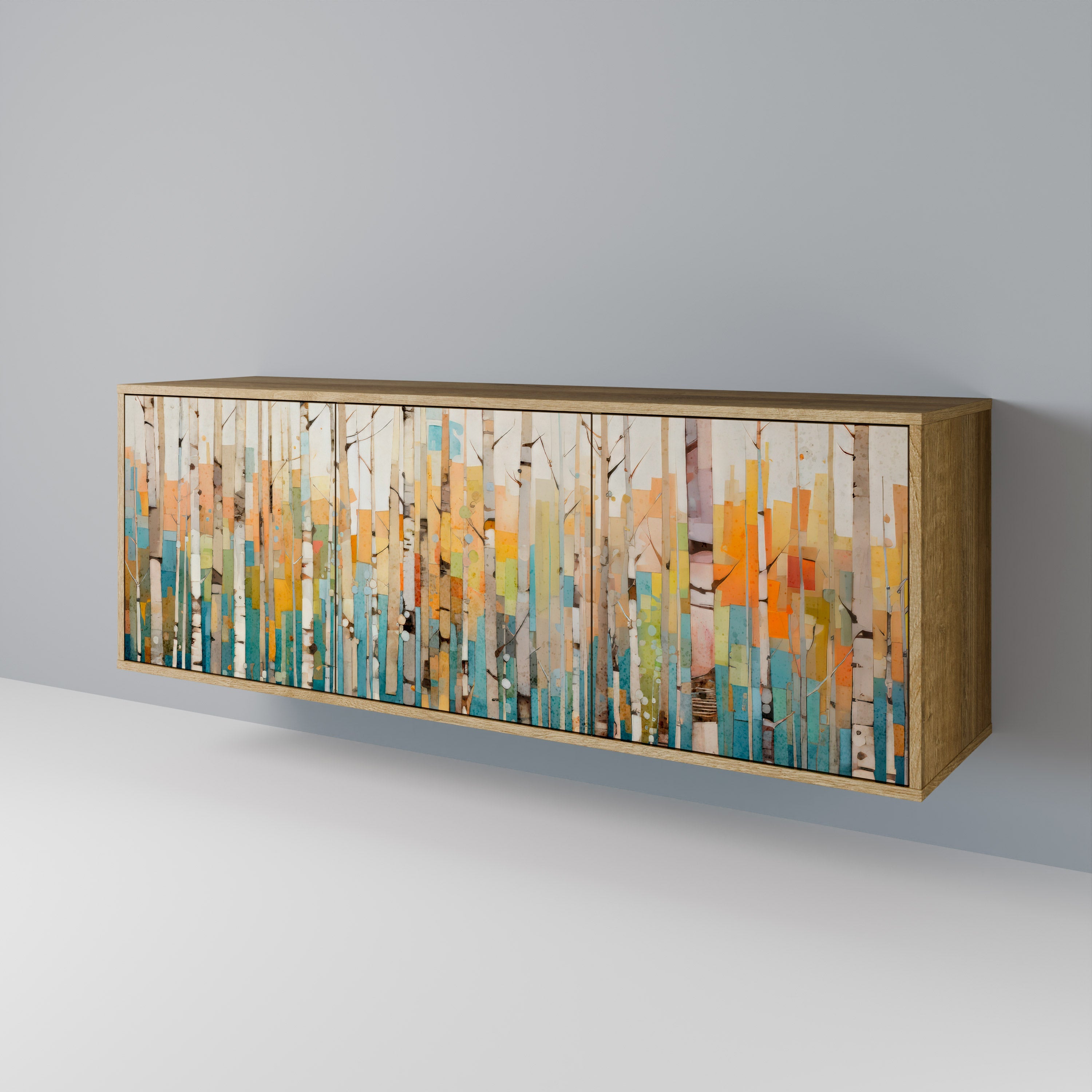 BIRCH KALEIDOSCOPE 3-Door Sideboard in Oak Effect