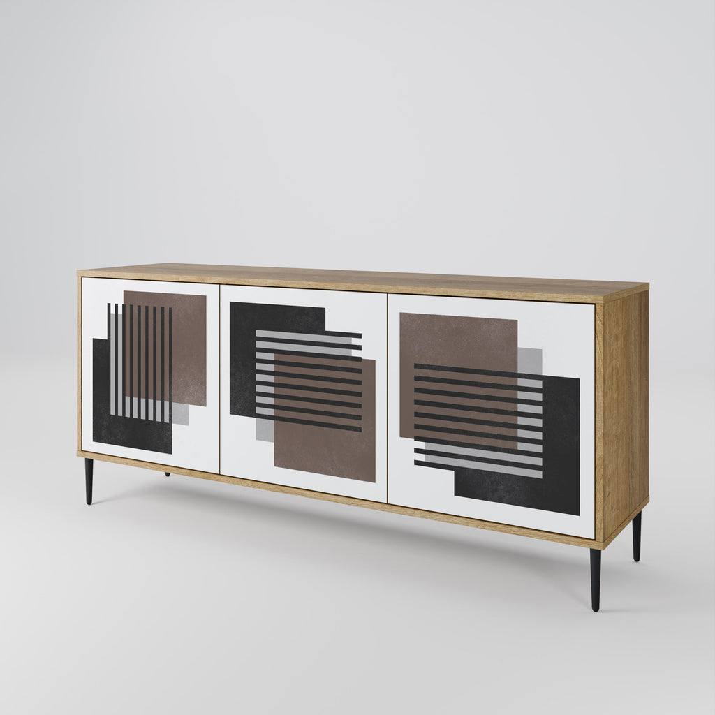 SHADOW SYNCHRONY 3-Door Sideboard in Oak Effect