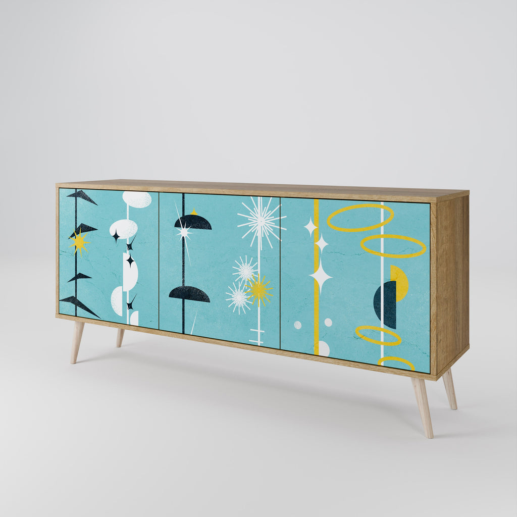 PATHS TO HAPPINESS 3-Door Sideboard in Oak Effect