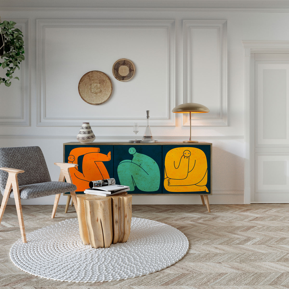 TOGETHER BUT SEPARATELY Μπουφές 3-θυρών