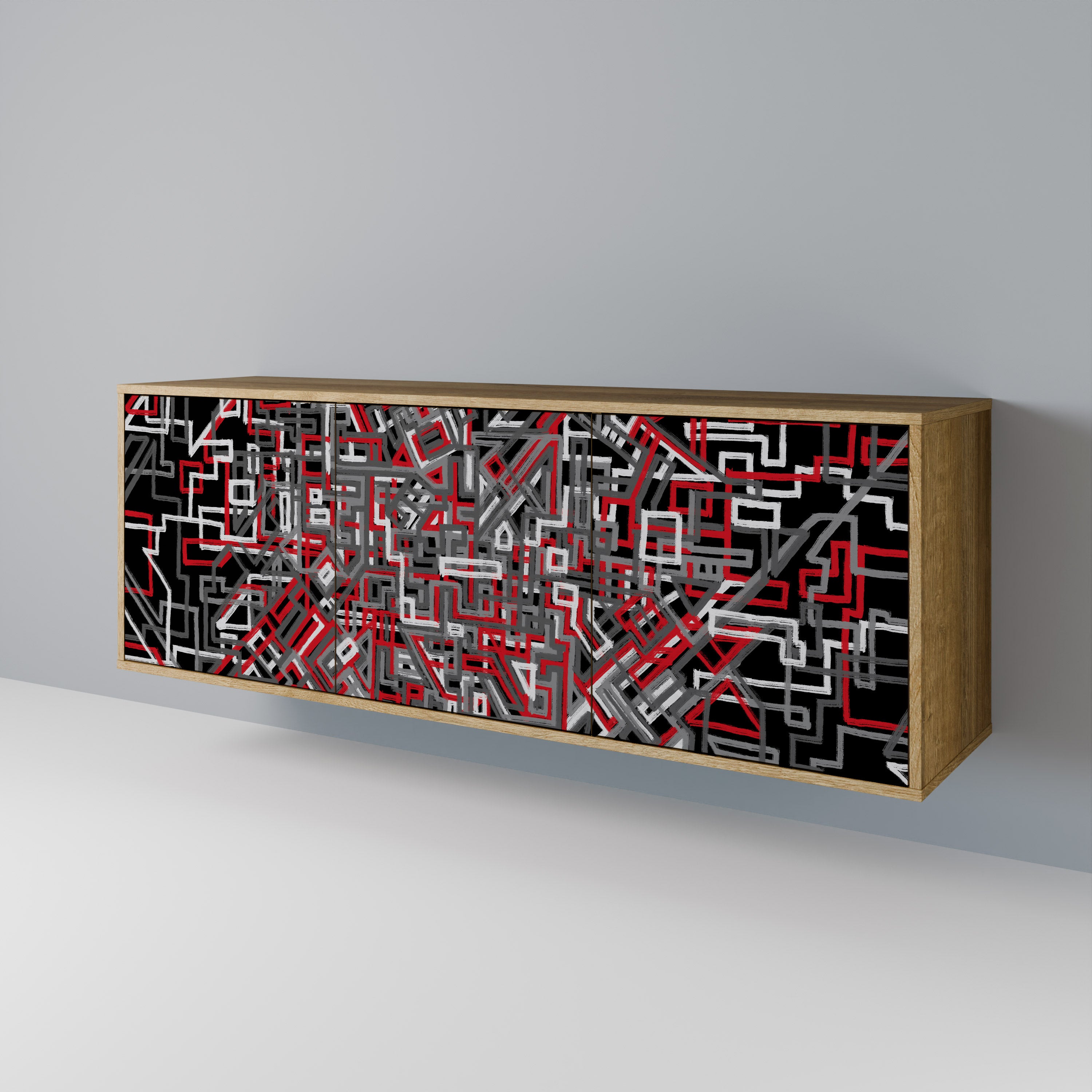 BROKEN LINES 3-Door Sideboard