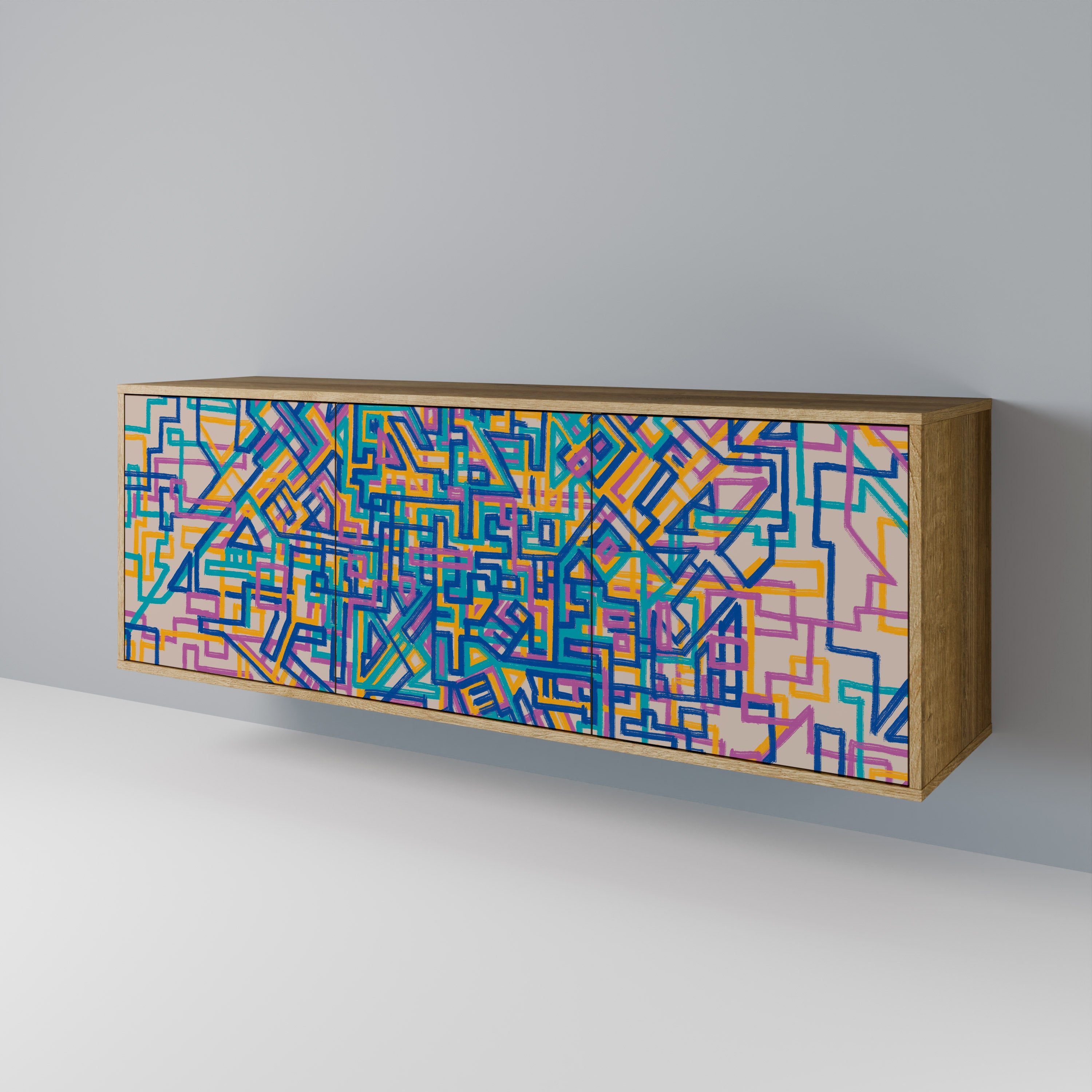 MEMORIES MAP 3-Door Sideboard