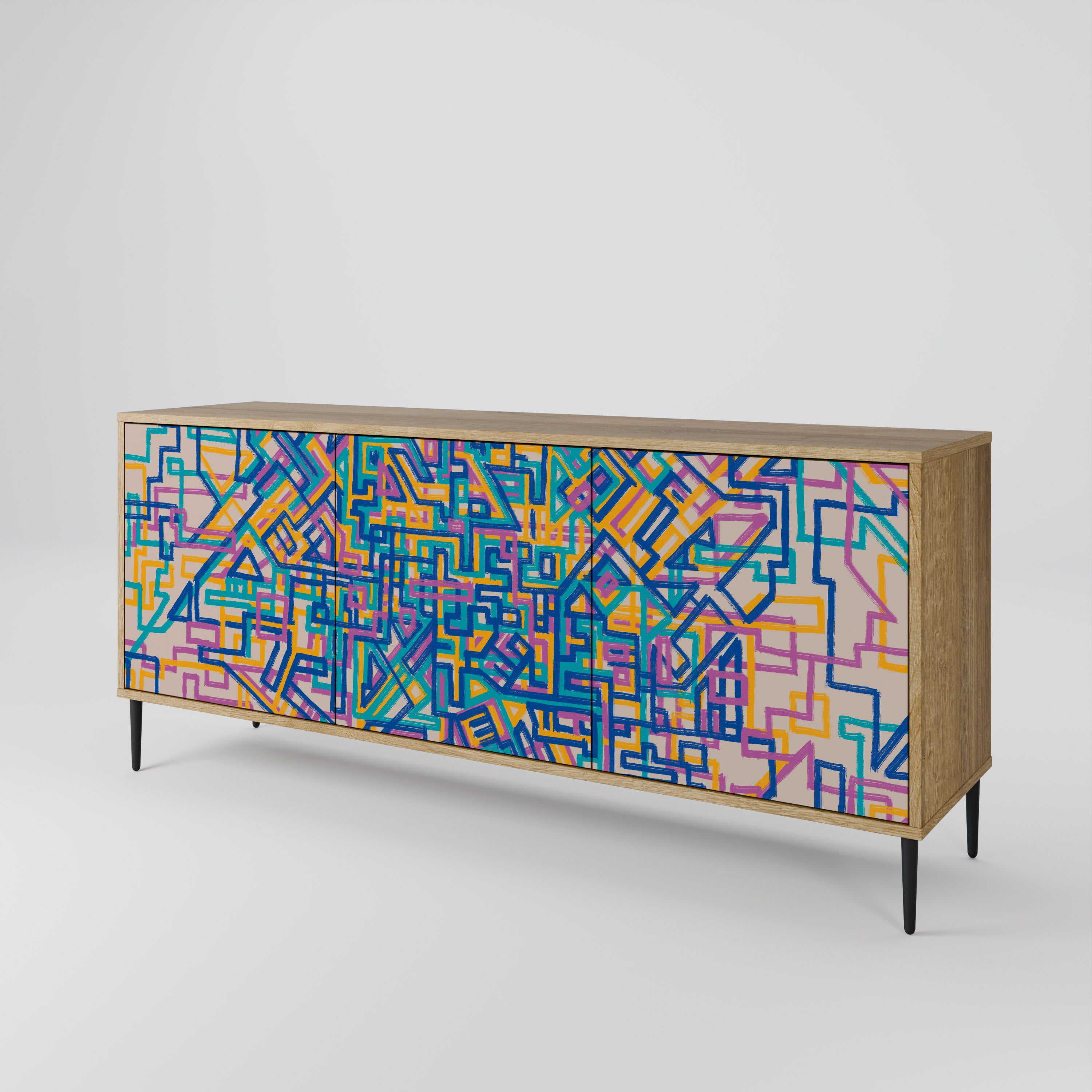 MEMORIES MAP 3-Door Sideboard
