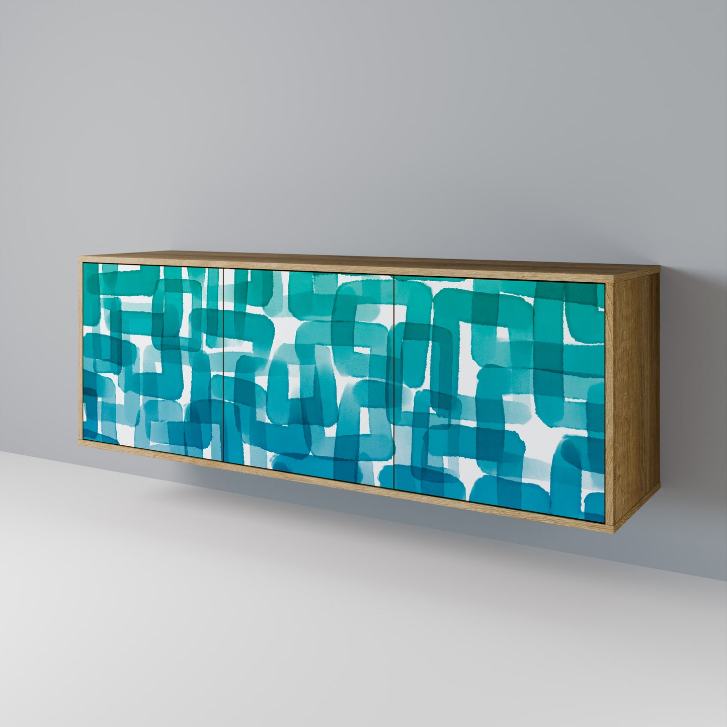 TURQUOISE RECTANGLES Μπουφές 3-θυρών