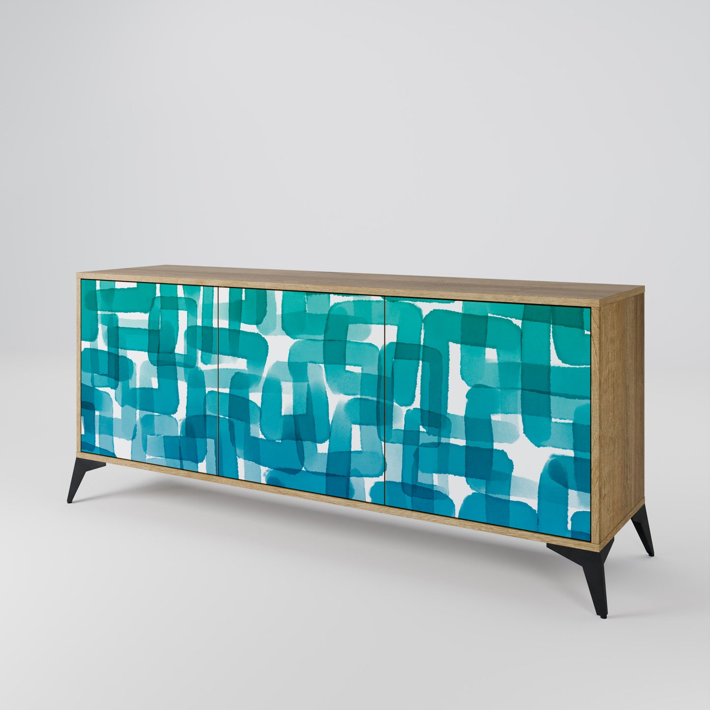 TURQUOISE RECTANGLES Μπουφές 3-θυρών