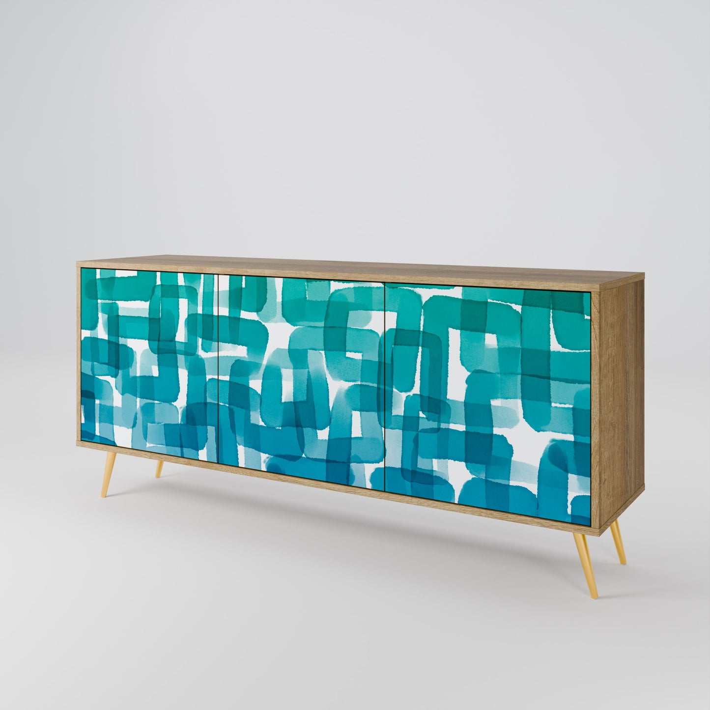 TURQUOISE RECTANGLES Μπουφές 3-θυρών