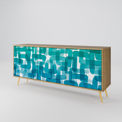 TURQUOISE RECTANGLES Μπουφές 3-θυρών