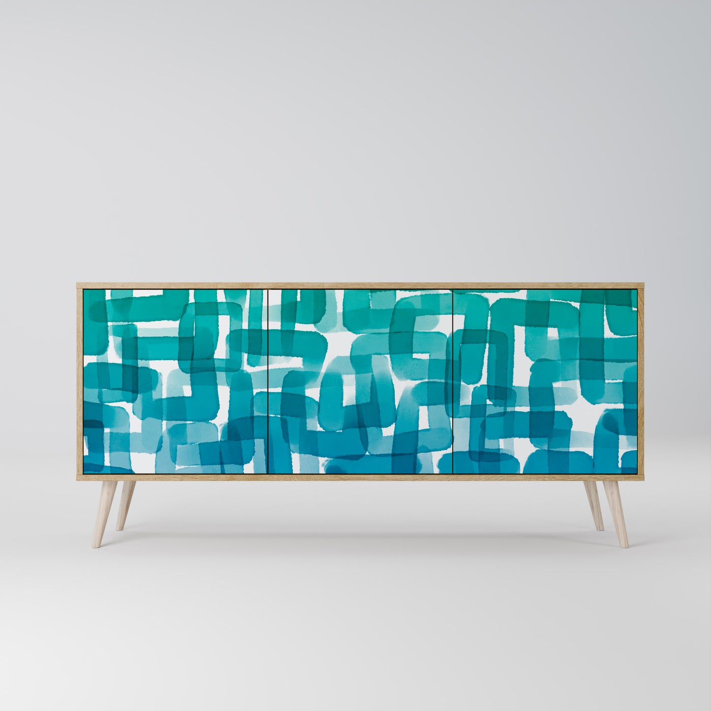 TURQUOISE RECTANGLES Μπουφές 3-θυρών