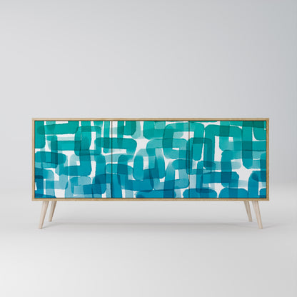 TURQUOISE RECTANGLES Μπουφές 3-θυρών