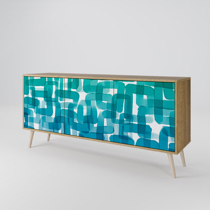 TURQUOISE RECTANGLES Μπουφές 3-θυρών