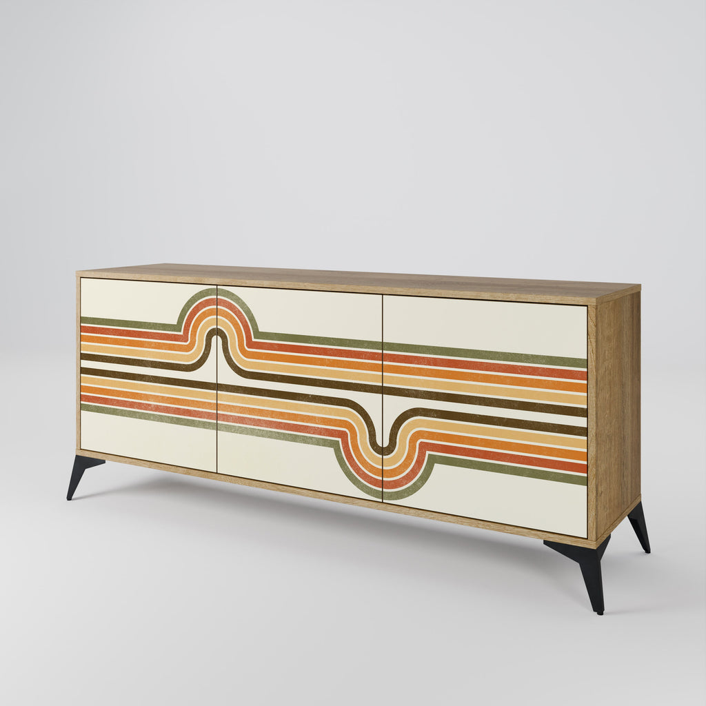 EXCEPTIONAL STREAM 3-Door Sideboard in Oak Effect