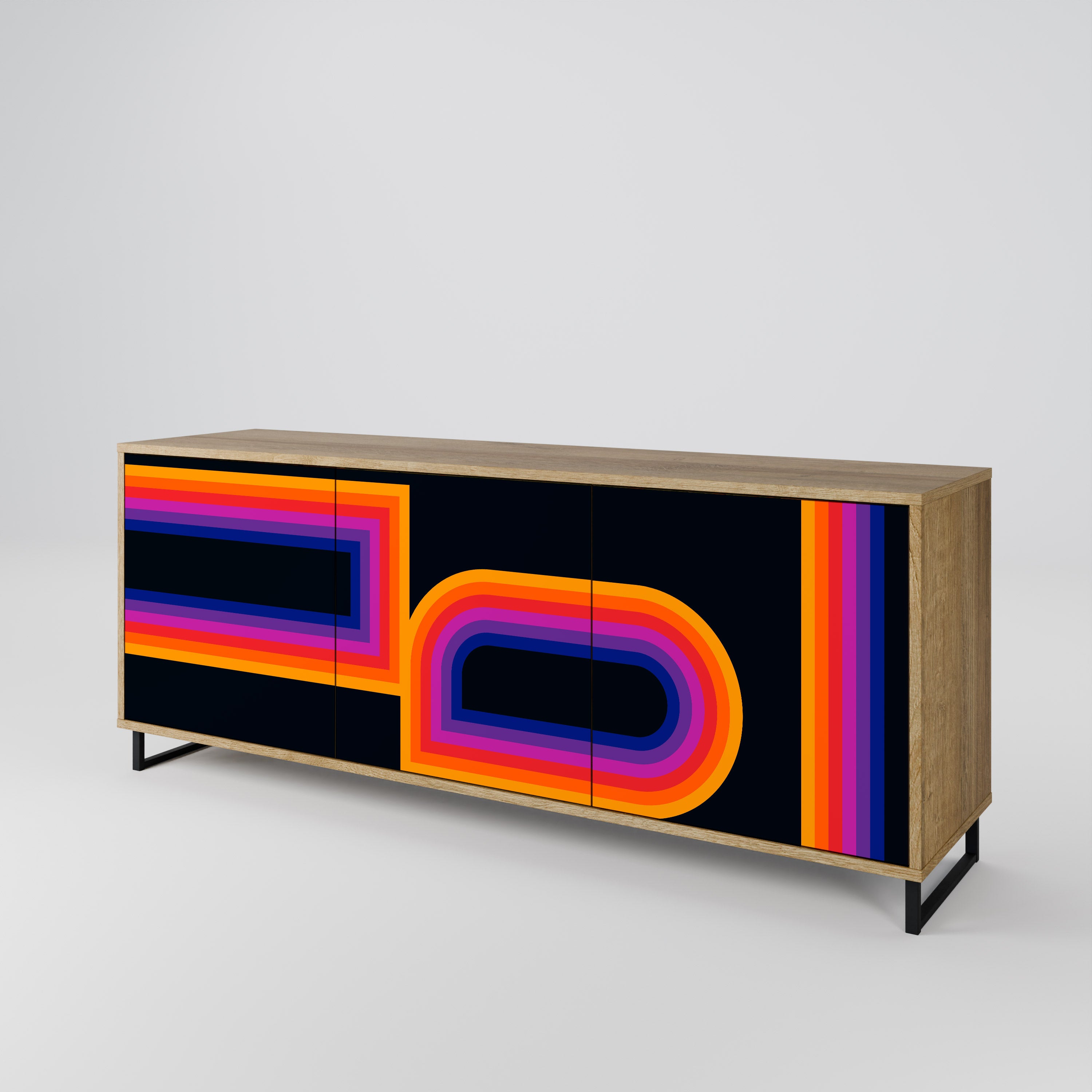 BLINDED BY THE LIGHTS 3-Door Sideboard