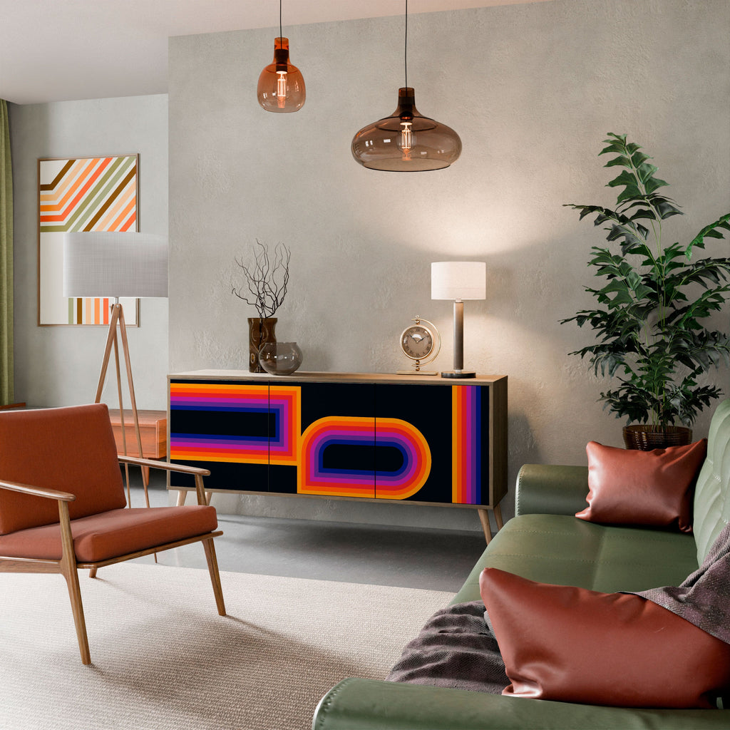 BLINDED BY THE LIGHTS 3-Door Sideboard in Oak Effect
