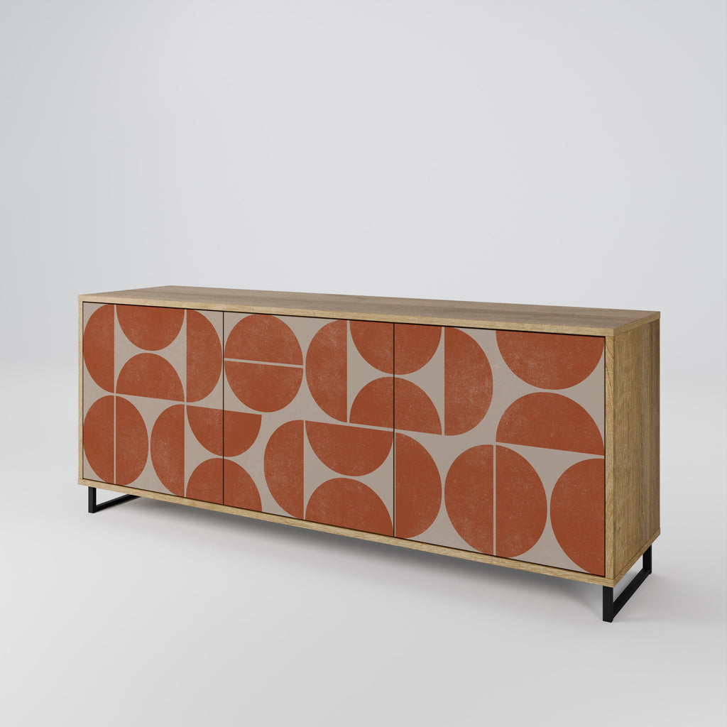 REPETITION COMPULSION 3-Door Sideboard in Oak Effect