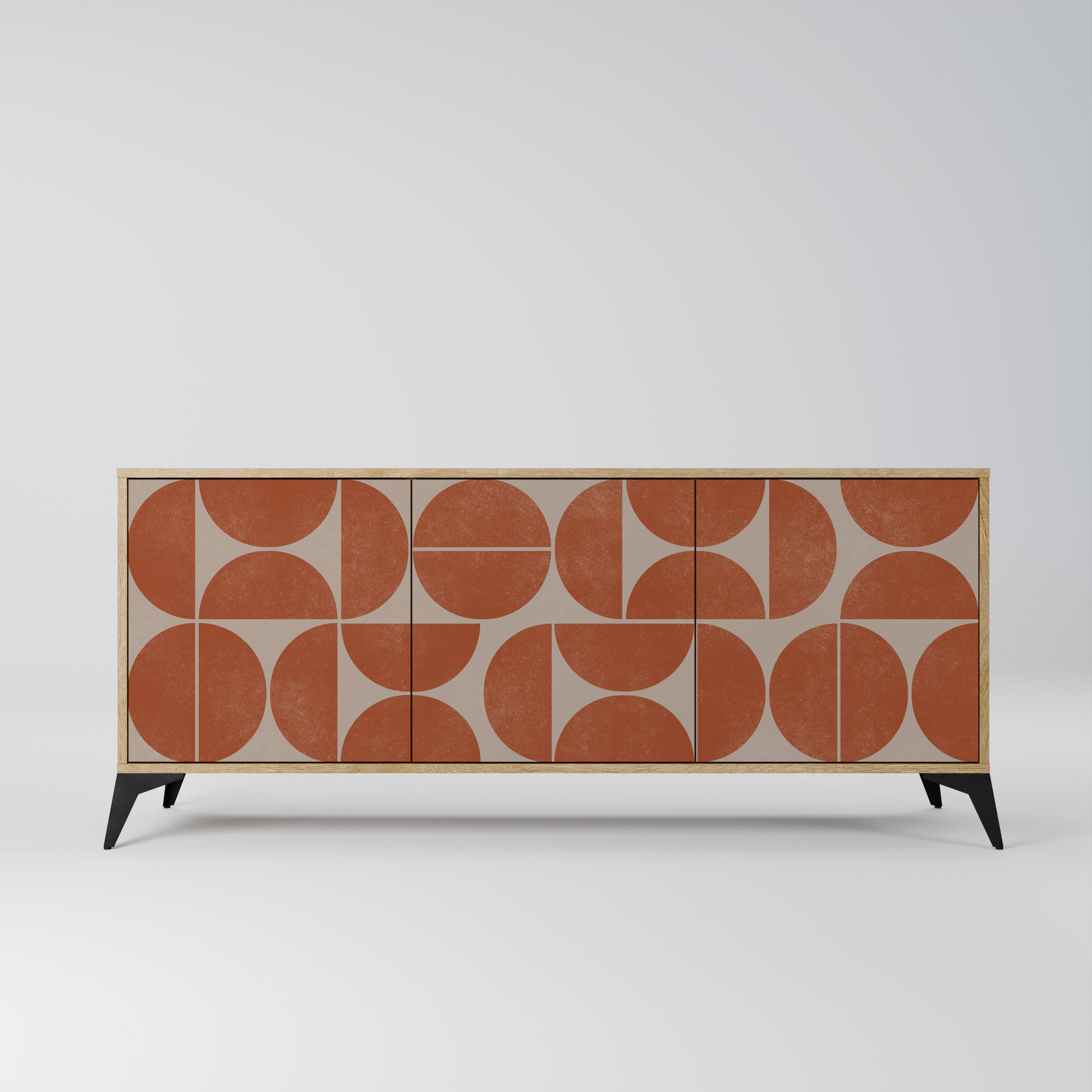 REPETITION COMPULSION 3-Door Sideboard in Oak Effect