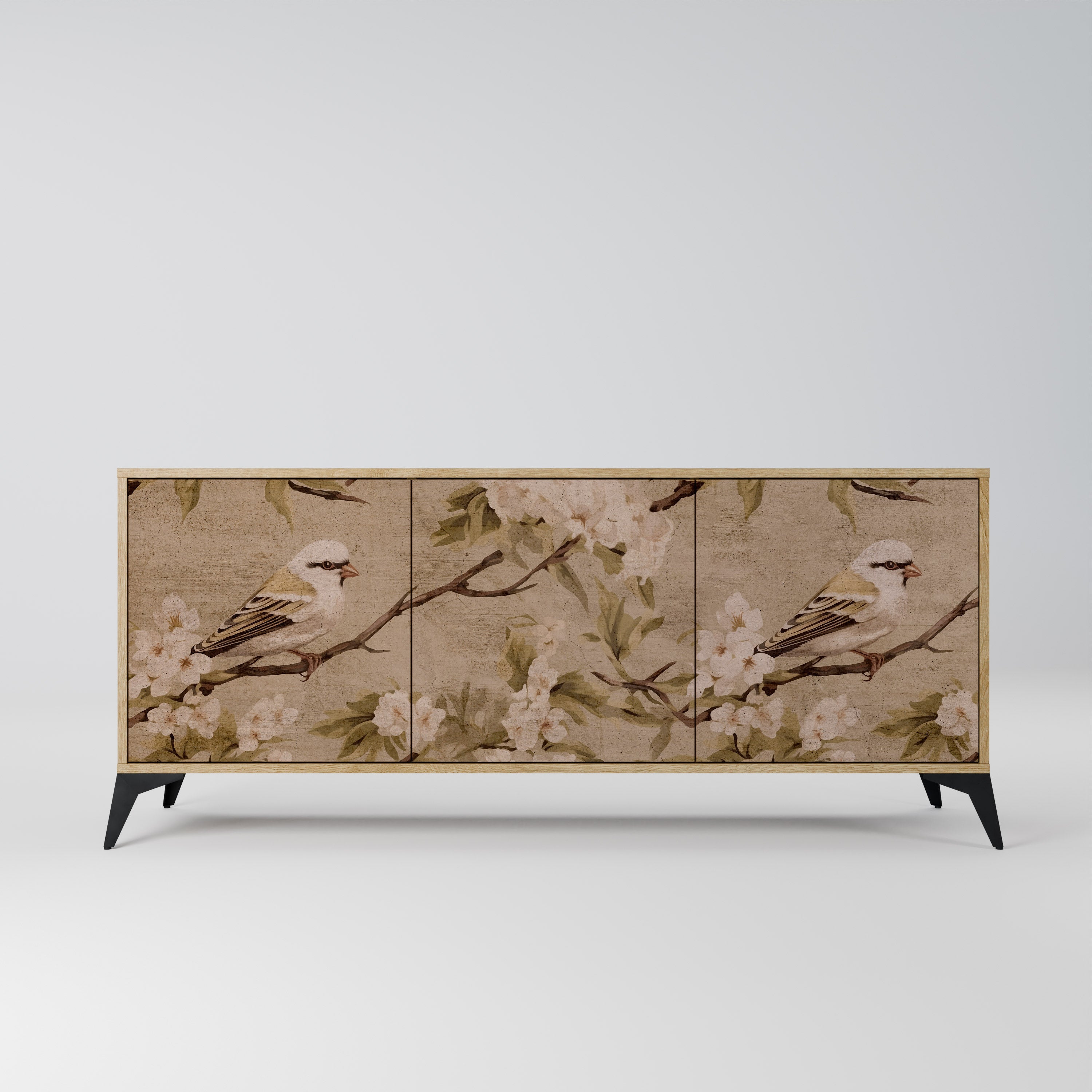 PETAL DISTINGUISH 3-Door Sideboard in Oak Effect
