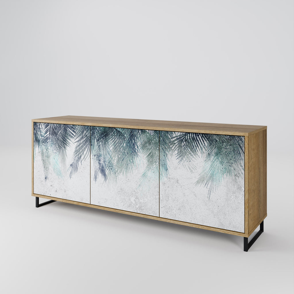 PALM VEIL 3-Door Sideboard in Oak Effect