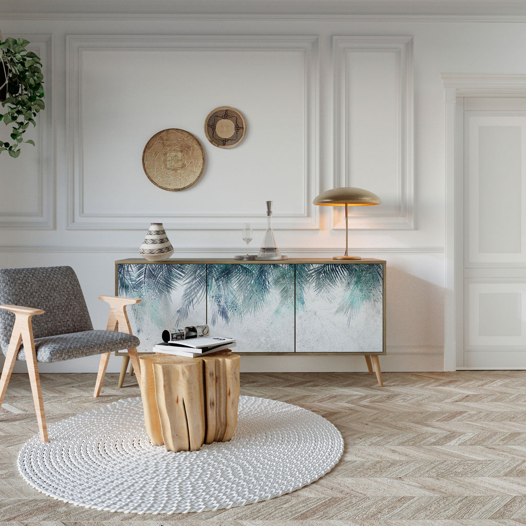 PALM VEIL 3-Door Sideboard in Oak Effect
