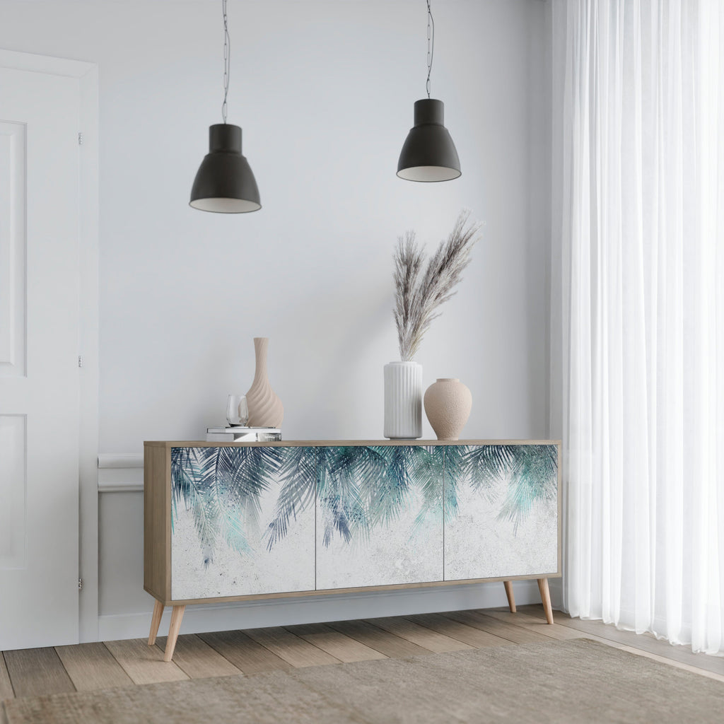 PALM VEIL 3-Door Sideboard in Oak Effect