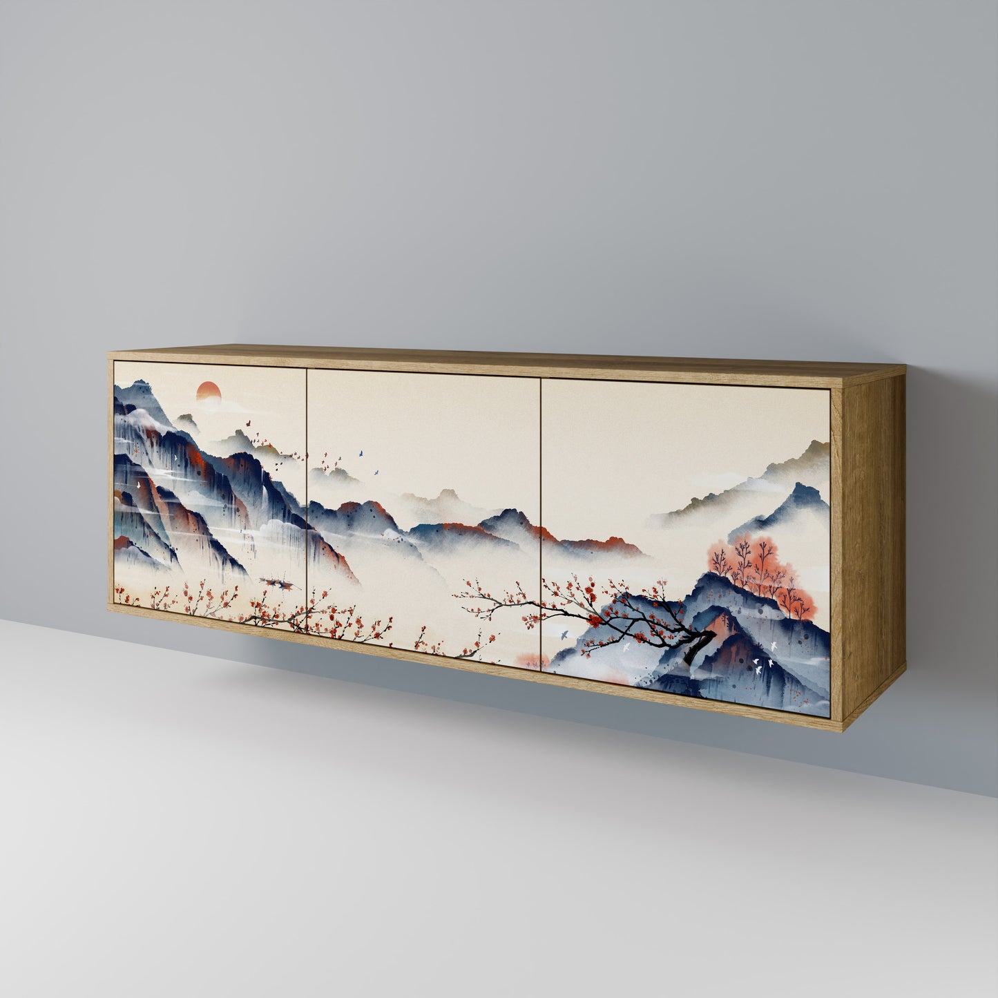 JAPANESE LANDSCAPE Μπουφές 3-θυρών
