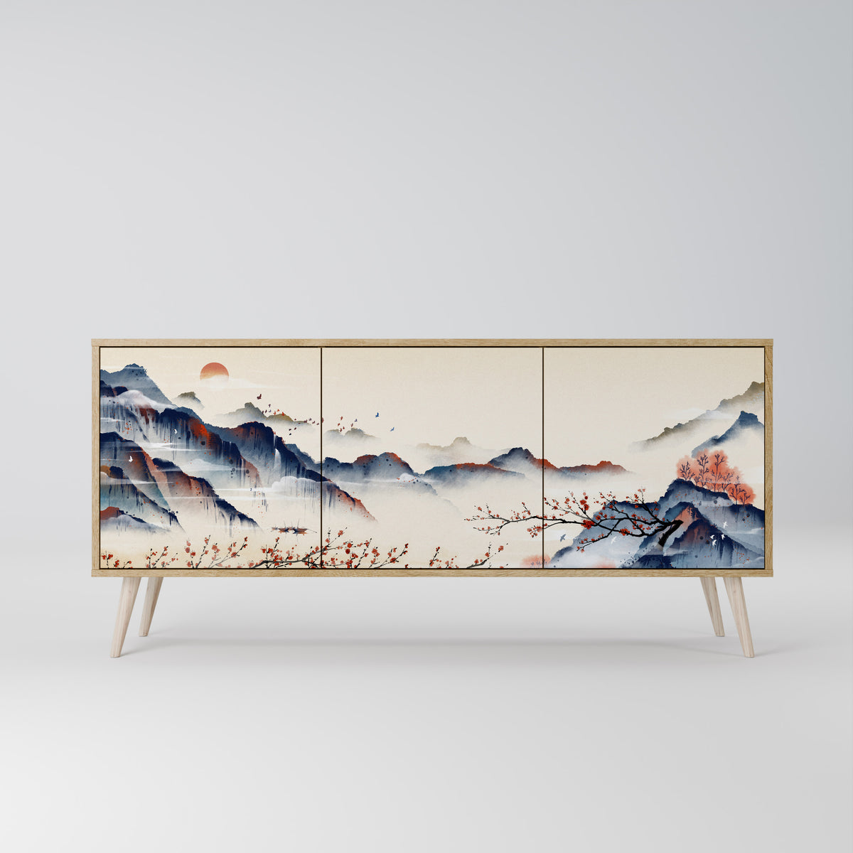 JAPANESE LANDSCAPE Μπουφές 3-θυρών