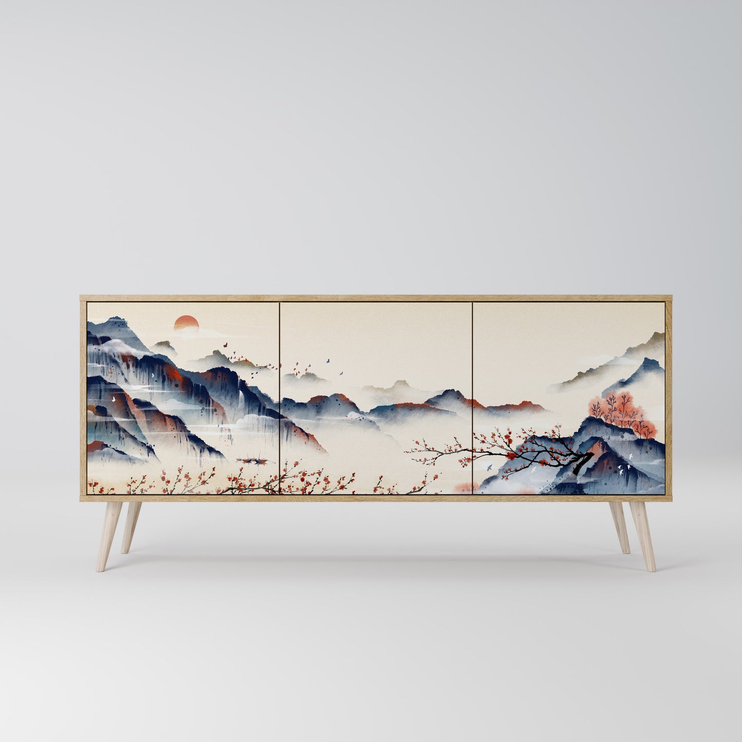 JAPANESE LANDSCAPE Μπουφές 3-θυρών
