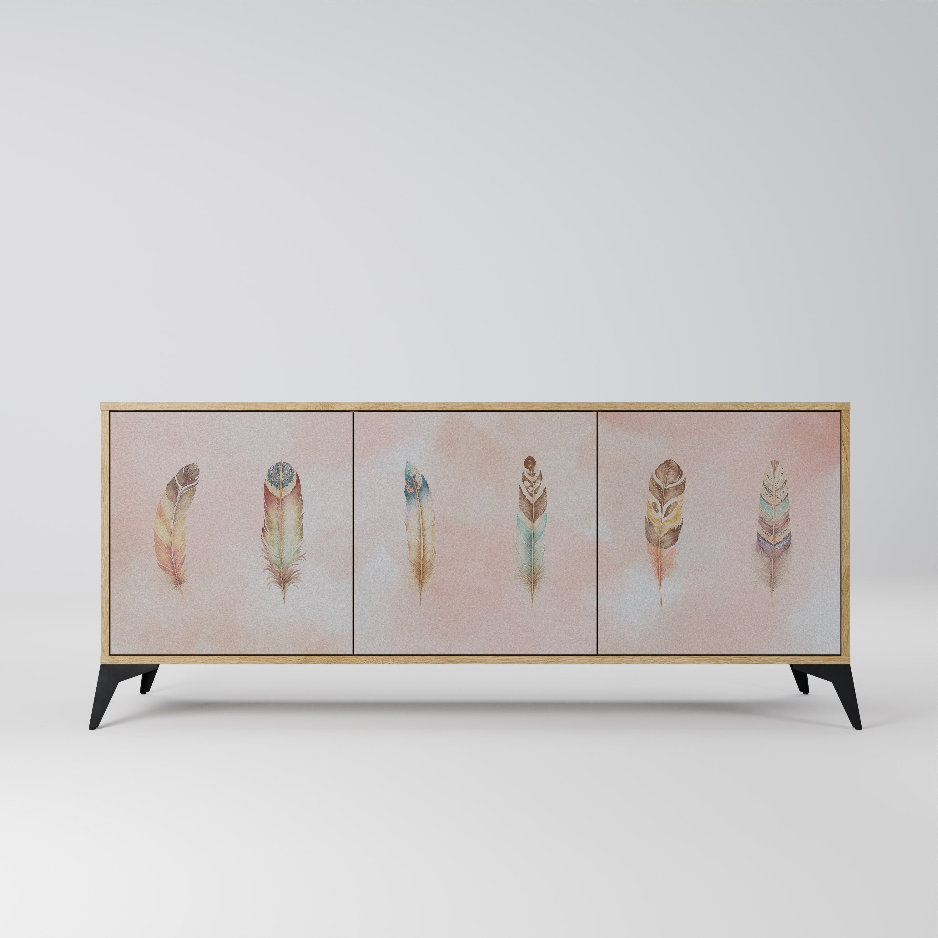 THE DELIQUESCE 3-Door Sideboard in Oak Effect