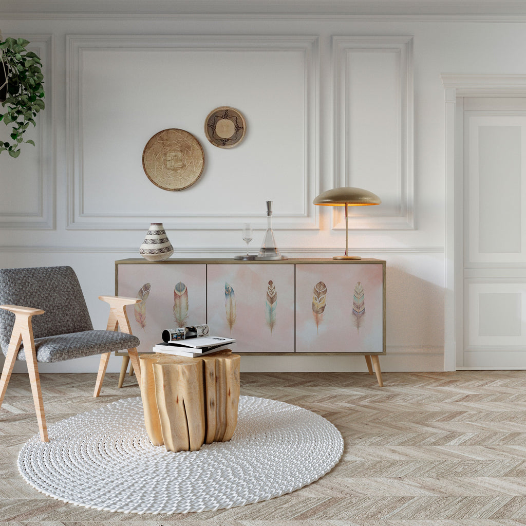 THE DELIQUESCE 3-Door Sideboard in Oak Effect