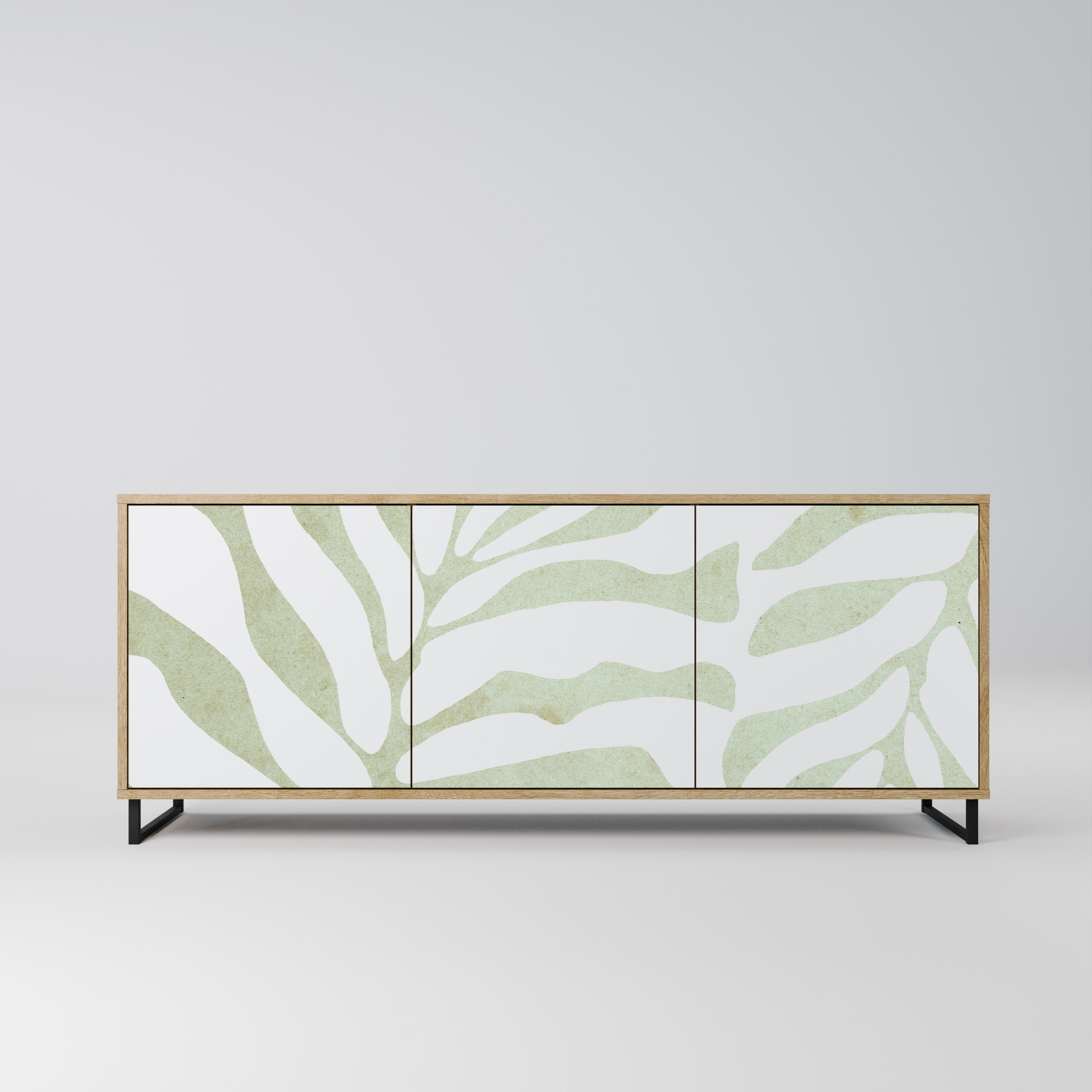 BOTANICAL SPARK 3-Door Sideboard in Oak Effect