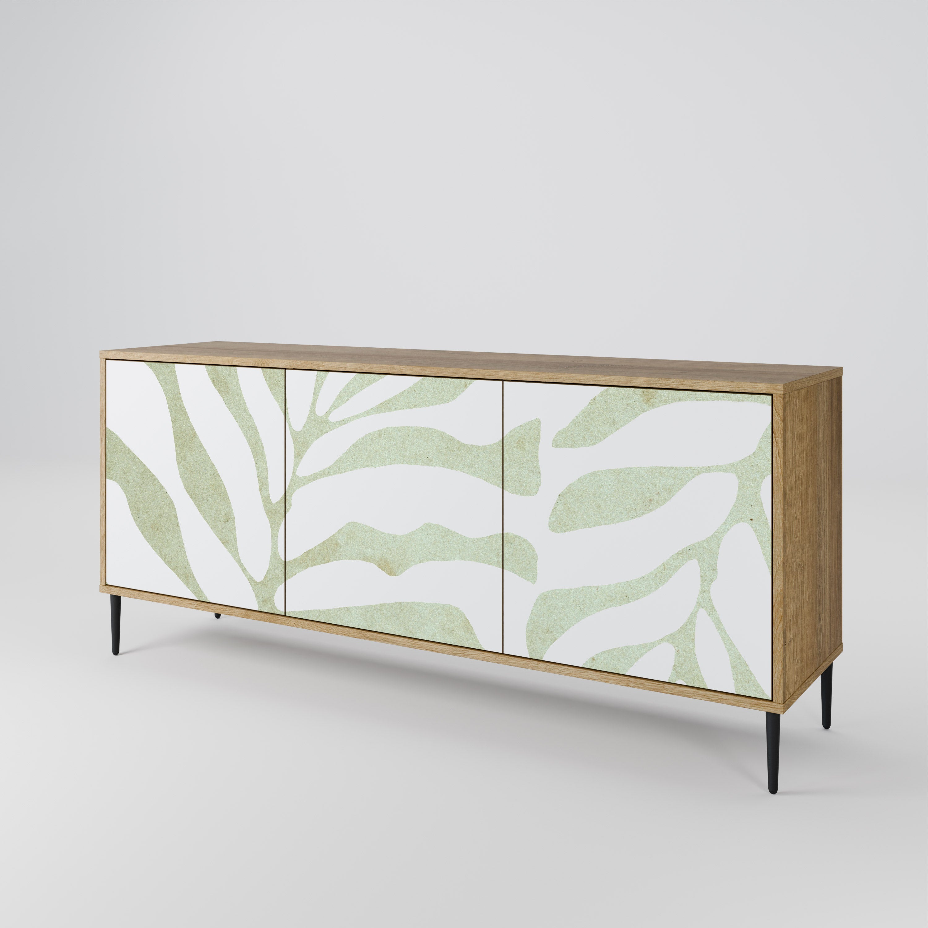 BOTANICAL SPARK 3-Door Sideboard in Oak Effect